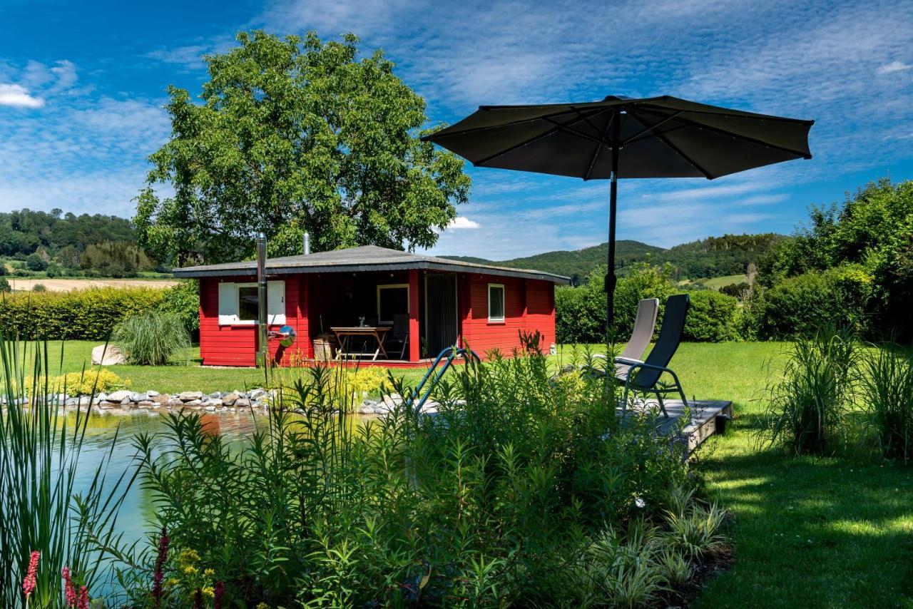 Romantic Wooden Lodge,Sauna,Schwimmteich,Alleinstehend,Absolut Ruhig Hessisch Oldendorf Eksteriør billede